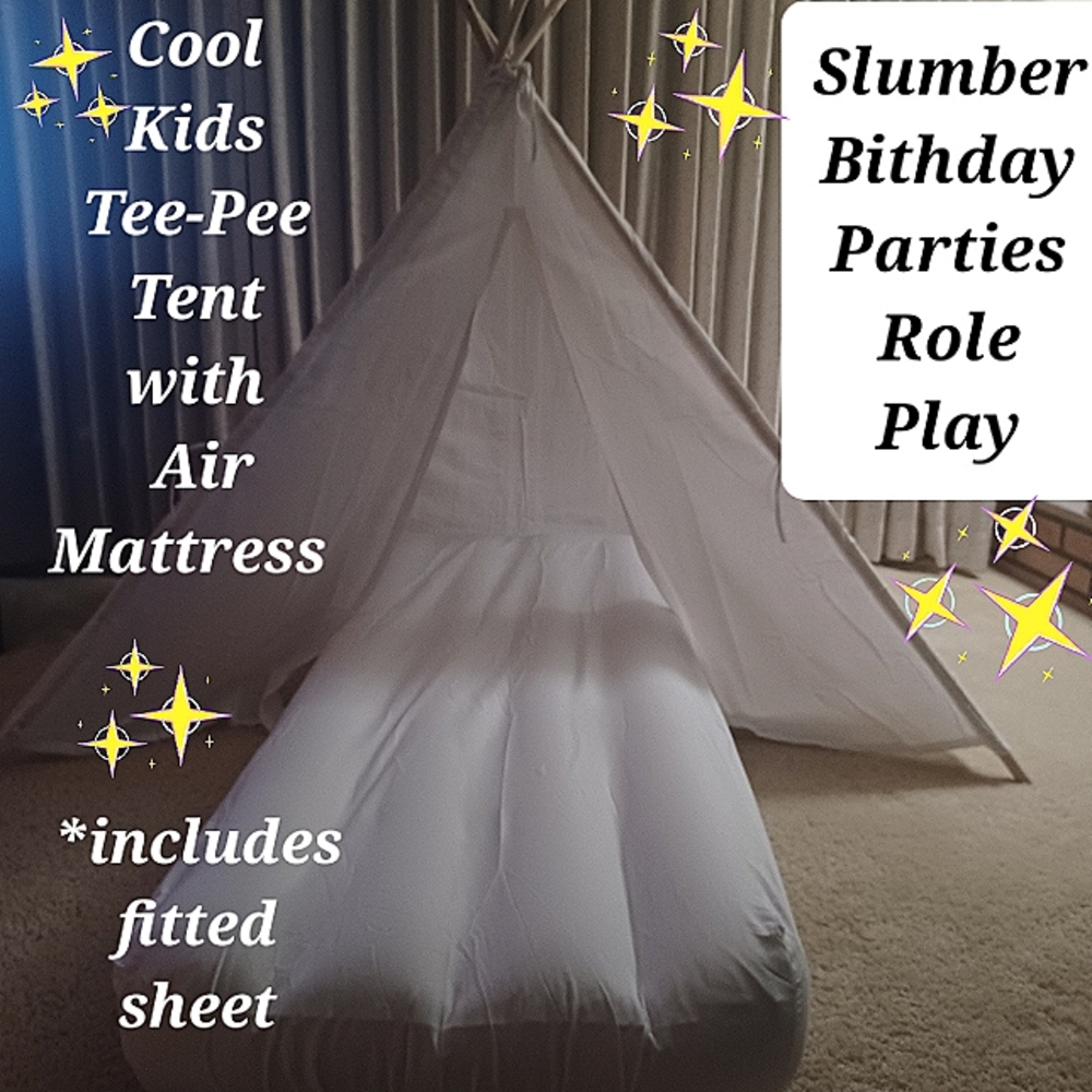 🌟Cool Teepee 🌟Tent for Kids with Air Mattress & Fitted SheetNew